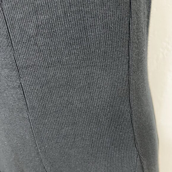 Toad & Co Dress Daisy Rib Sleeveless Tank Black Swing Lyocell Knee Size Medium - Picture 4 of 12